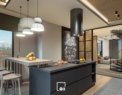 Kitchen | D5 Render | Bauhaus style | Apartment