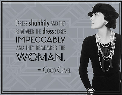 Coco Chanel Quote Projects  Photos, videos, logos, illustrations and  branding on Behance