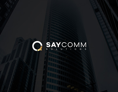 | logo design for saycomm - solutions.