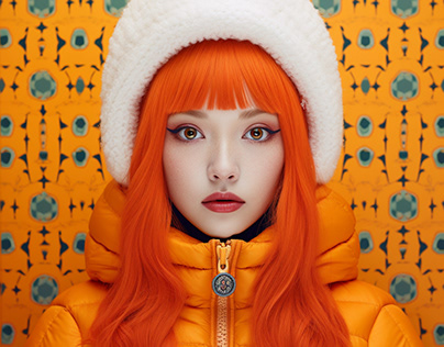 Digital Orange Fashion