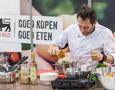 JEROEN DEPAUW Cooking at Delhaize Booth
