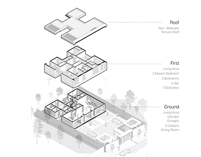 Architectural Exploded Axonometric Diagram