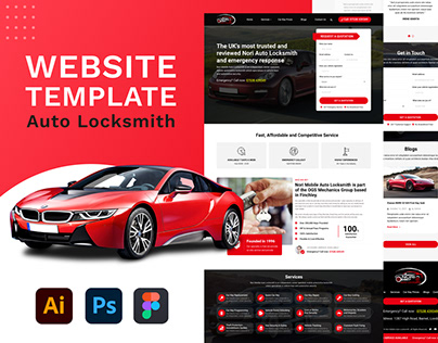 Website Template of Auto Car Key Business