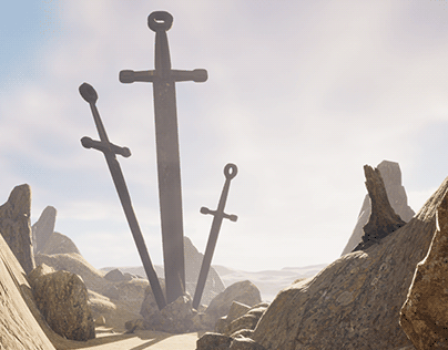 Arena of Giant Swords - 3D Game Environment