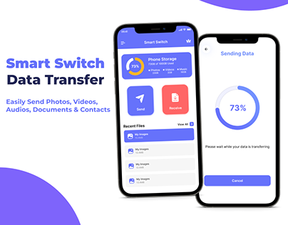 Smart Switch Data Transfer Mobile App Design UI/UX