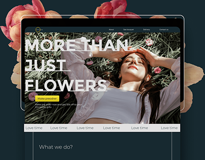 Florist salon. UI case Landing page