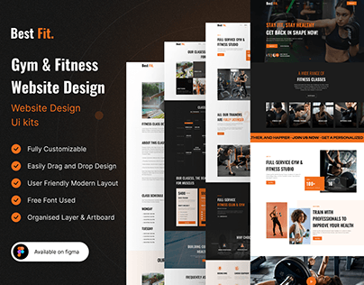 Gym & Fitness Landing Page UI Design