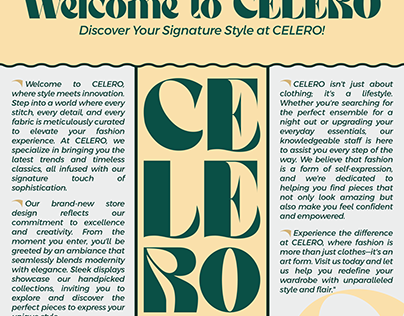 CELERO - Discover your signature style at Celero!
