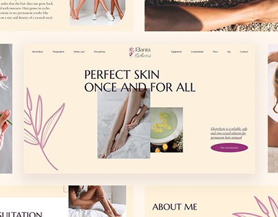 Website design for a beauty studio