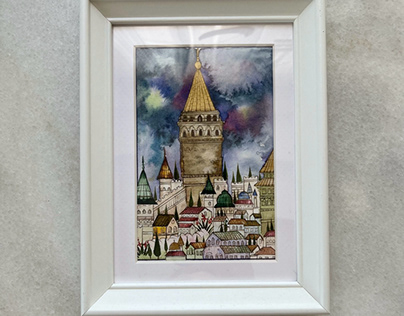 Galata kulesi minyatür çizimi (Fine Art)