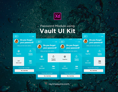 Password Module using Vault UI Kit #AdobeXDUIKit