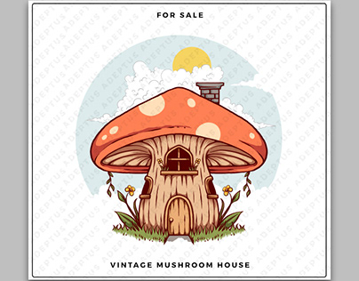 Vintage Mushroom House