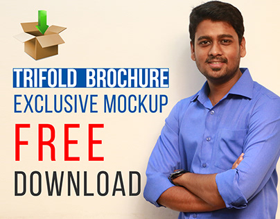Trifold Brochure Mockup (FREE DOWNLOAD)
