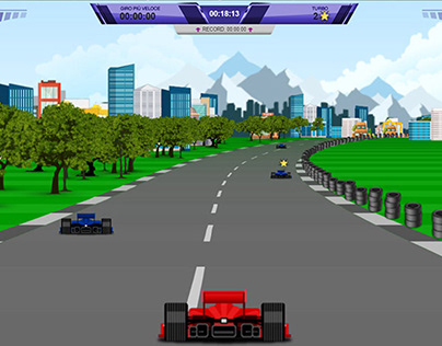 Car game, developed on Javascript