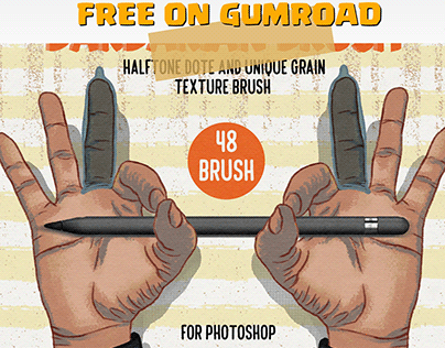 Free Photoshop Brush Barbarian Grain and Halftone
