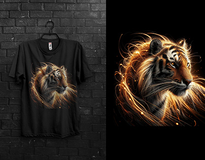 tiger head t-shirt design