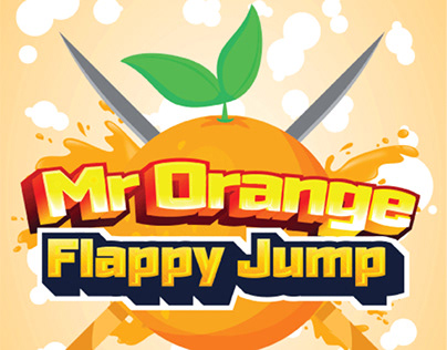 Mr Orange Flappy Jump Game Icon