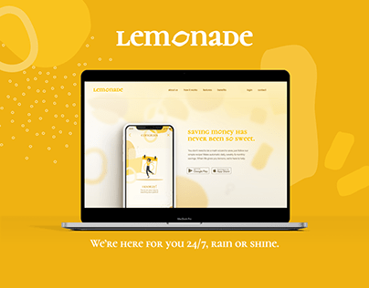 Lemonade | Personal Finance Mobile Banking App UI