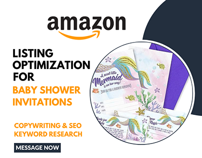 Amazon Listing Optimization For Baby Shower Invitations