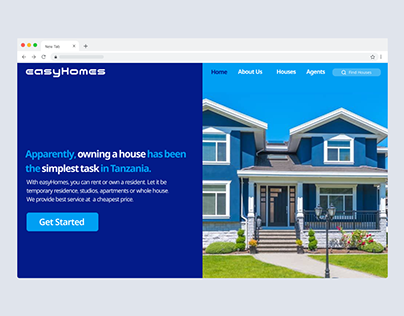 Easyhomes Real Estate Website landing Page