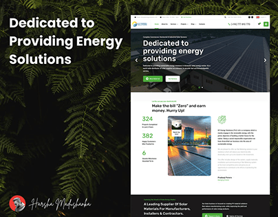 Solar providing company website