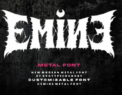Emine metal font