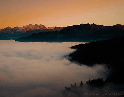 sunset Swiss Alps