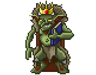 Animated Pixel Goblin Shaman