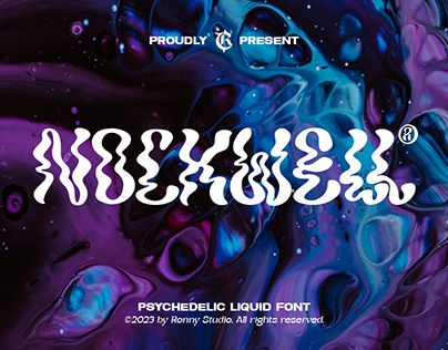 Nockwell - Psychedelic Liquid Font