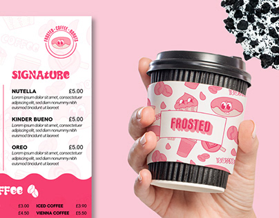 Frosted | Pink, Funky, Bold Donut Coffee Shop Branding
