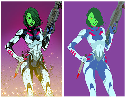Gamora by the great J. Scott Campbell FLAT by me