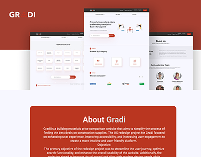 Gradi| E commerce Website UI/UX Case Study