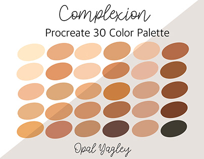 Complexion/ Skin Tones Procreate Color Palette
