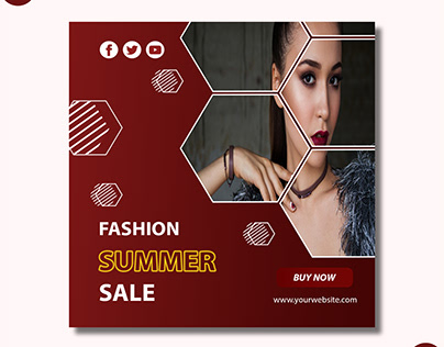 Fashion Summer Sale Social Media Banner Template