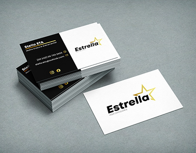 Business card and logo design for an event company