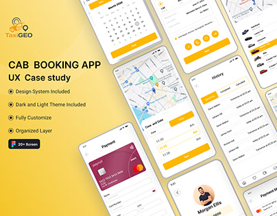Taxi booking app ui ux case study