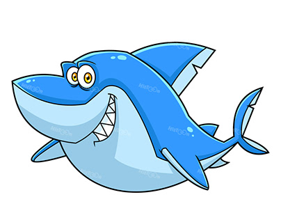 Great White Shark Cartoon Character