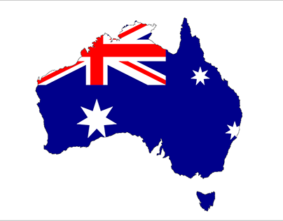 Flag map of Australia