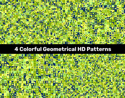 4 Colorful Geometrical HD Patterns