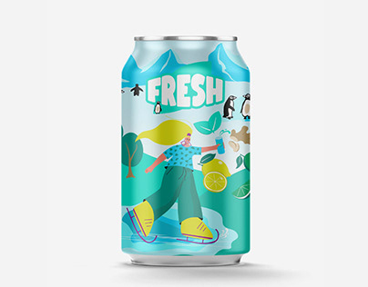 Flat illustration / Beverage packaging / Упаковка