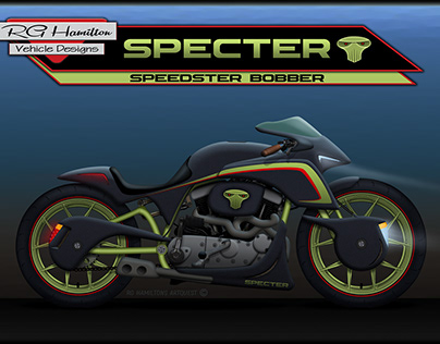 "Specter" a Speedster Bobber concept motorcycle design.