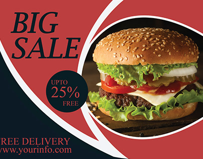 Big Sale Burger Banner Design