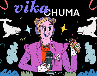 Vika Chuma YouTube & Podcast graphics