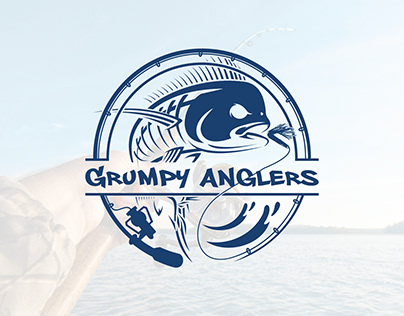 Grumpy Anglers Logo I Fishing Logo I Anglers logo