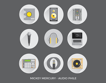 Audio Phile, an exercise in Flat Design