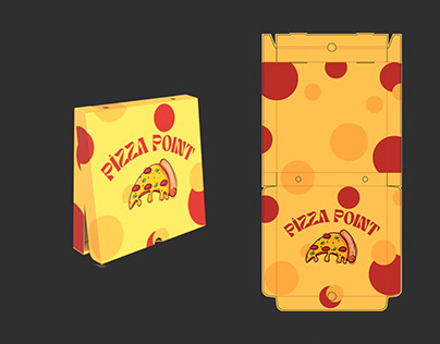 diecut pizza box + label design