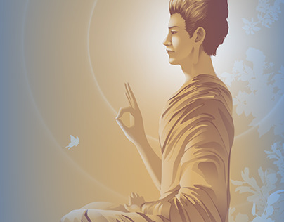 Vector Illustration in Theravada Buddhism
