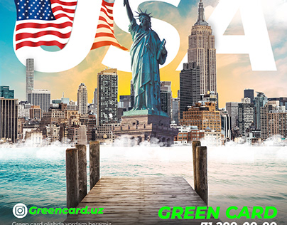 USA green card Manipulation design
