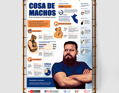 COSA DE MACHOS - Afiche Infográfico