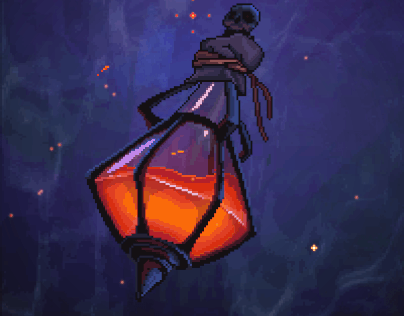 Animated Pixel Art Elixir Vial For Game/NFT Project
